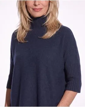 Pullover Kastenform in  dunkelblau von Made in Italy (Bild 3)