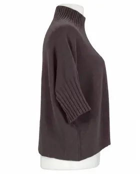 Pullover Kastenform in  dunkelbraun von Made in Italy (Bild 2)