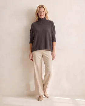 Pullover Kastenform in  dunkelbraun von Made in Italy (Bild 5)