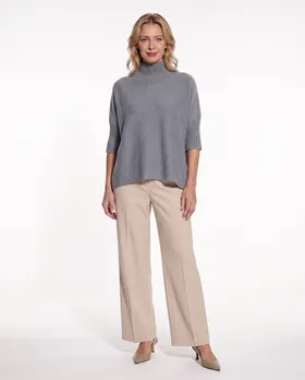 Pullover Kastenform in  grau von Made in Italy (Bild 3)