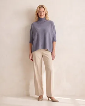 Pullover Kastenform in  grau von Made in Italy (Bild 5)