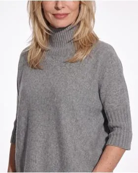 Pullover Kastenform in  grau von Made in Italy (Bild 3)
