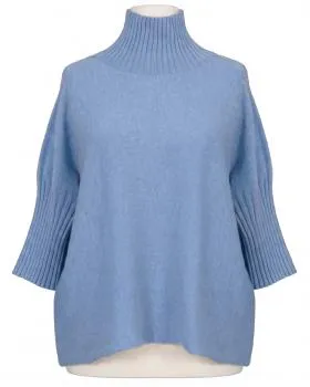 Pullover Kastenform in  hellblau von Made in Italy (Bild 1)