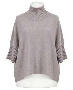 Pullover Kastenform in  hellbraun von Made in Italy (Bild 1)
