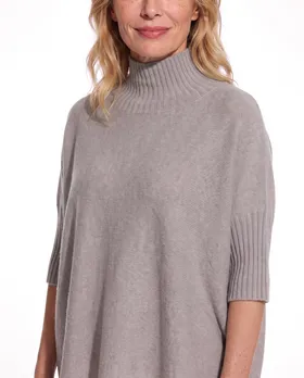 Pullover Kastenform in  hellbraun von Made in Italy (Bild 4)