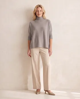 Pullover Kastenform in  hellbraun von Made in Italy (Bild 5)