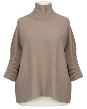 Pullover Kastenform in  hellbraun von Made in Italy (Bild 1)