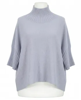 Pullover Kastenform in  hellgrau von Made in Italy (Bild 1)