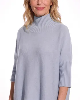 Pullover Kastenform in  hellgrau von Made in Italy (Bild 4)