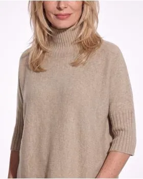 Pullover Kastenform in  karamel von Made in Italy (Bild 3)