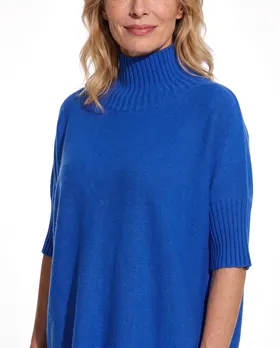 Pullover Kastenform in  royalblau von Made in Italy (Bild 4)
