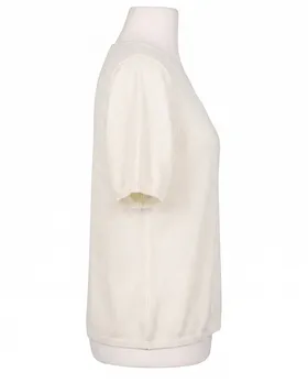 Pullover Kurzarm in  beige von Made in Italy (Bild 2)