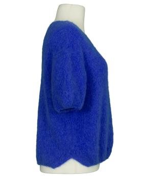 Pullover Kurzarm mit Mohair in  royalblau von Made in Italy (Bild 2)