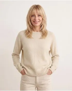 Pullover mit Alpaka in  beige von Made in Italy (Bild 5)