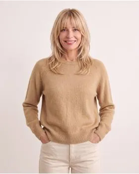 Pullover mit Alpaka in  camel von Made in Italy (Bild 5)