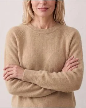 Pullover mit Alpaka in  camel von Made in Italy (Bild 6)