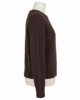 Pullover mit Alpaka in  dunkelbraun von Made in Italy (Bild 2)