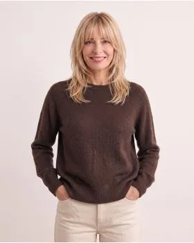 Pullover mit Alpaka in  dunkelbraun von Made in Italy (Bild 5)