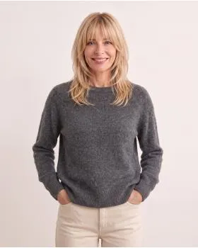 Pullover mit Alpaka in  grau von Made in Italy (Bild 5)