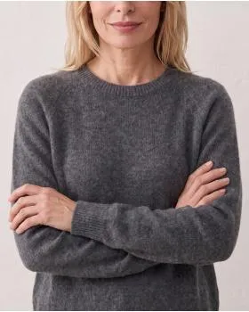 Pullover mit Alpaka in  grau von Made in Italy (Bild 6)