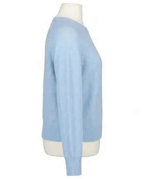 Pullover mit Alpaka in  hellblau von Made in Italy (Bild 2)