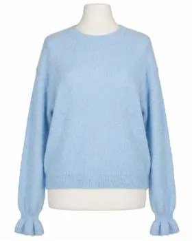 Pullover mit Alpaka in  hellblau von Made in Italy (Bild 1)