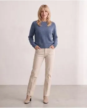 Pullover mit Alpaka in  jeansblau von Made in Italy (Bild 3)