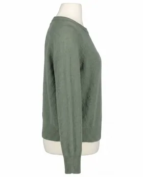 Pullover mit Alpaka in  khaki von Made in Italy (Bild 2)