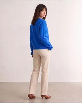 Pullover mit Alpaka in  royalblau von Made in Italy (Bild 4)