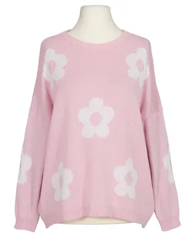 Pullover mit Blumen in  rosa von Made in Italy (Bild 1)