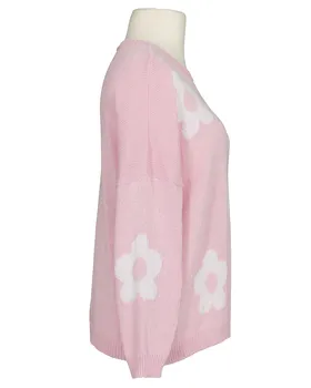 Pullover mit Blumen in  rosa von Made in Italy (Bild 2)
