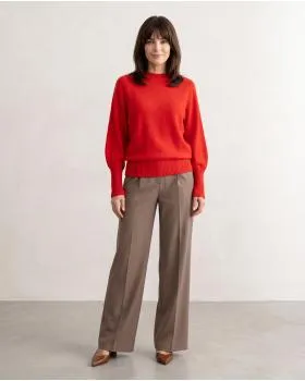 Pullover mit Fledermausarm in  rot von Made in Italy (Bild 3)