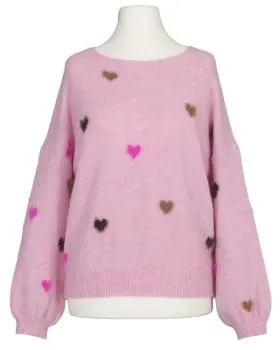 Pullover mit Herzen in  rosa von Selected Touch (Bild 1)