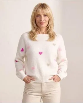 Pullover mit Herzen in  wollwei� von Selected Touch (Bild 4)