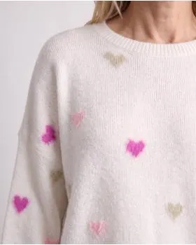 Pullover mit Herzen in  wollwei� von Selected Touch (Bild 5)