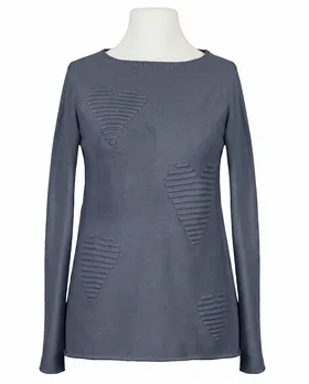 Pullover mit Herzmuster in  jeansblau von Finery (Bild 1)