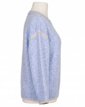 Pullover mit Kontraststreifen in  blau von Selected Touch (Bild 2)