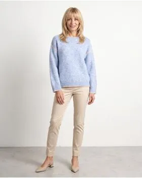 Pullover mit Kontraststreifen in  blau von Selected Touch (Bild 3)