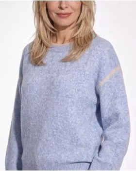 Pullover mit Kontraststreifen in  blau von Selected Touch (Bild 4)