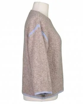 Pullover mit Kontraststreifen in  hellbraun von Selected Touch (Bild 2)