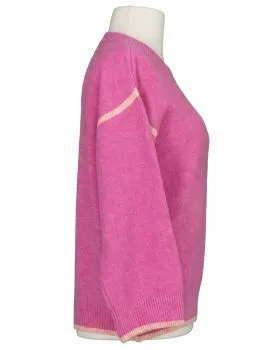 Pullover mit Kontraststreifen in  pink von Selected Touch (Bild 2)