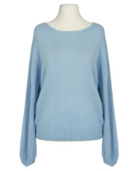 Pullover mit Mohair in  hellblau von Made in Italy (Bild 1)