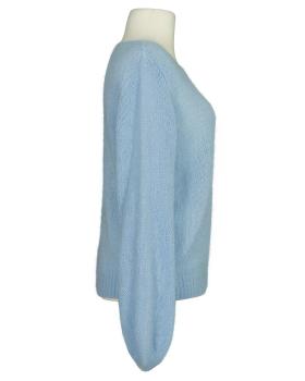 Pullover mit Mohair in  hellblau von Made in Italy (Bild 2)