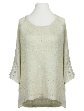 Pullover mit Pailletten in  creme von Victoria Karl (Bild 1)