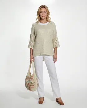 Pullover mit Pailletten in  creme von Victoria Karl (Bild 3)