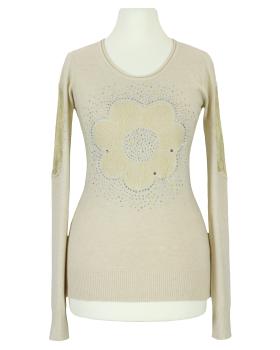 Pullover mit Spitze in  beige von Memory & Co (Bild 1)