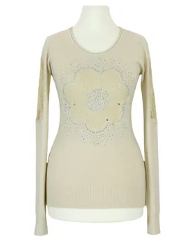 Pullover mit Spitze in  beige von Memory & Co (Bild 1)