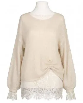 Pullover mit Spitzenshirt 2-tlg. in  creme von  (Bild 1)