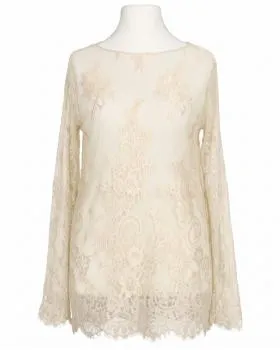 Pullover mit Spitzenshirt 2-tlg. in  creme von  (Bild 2)