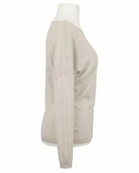 Pullover mit Strass in  beige von Made in Italy (Bild 2)
